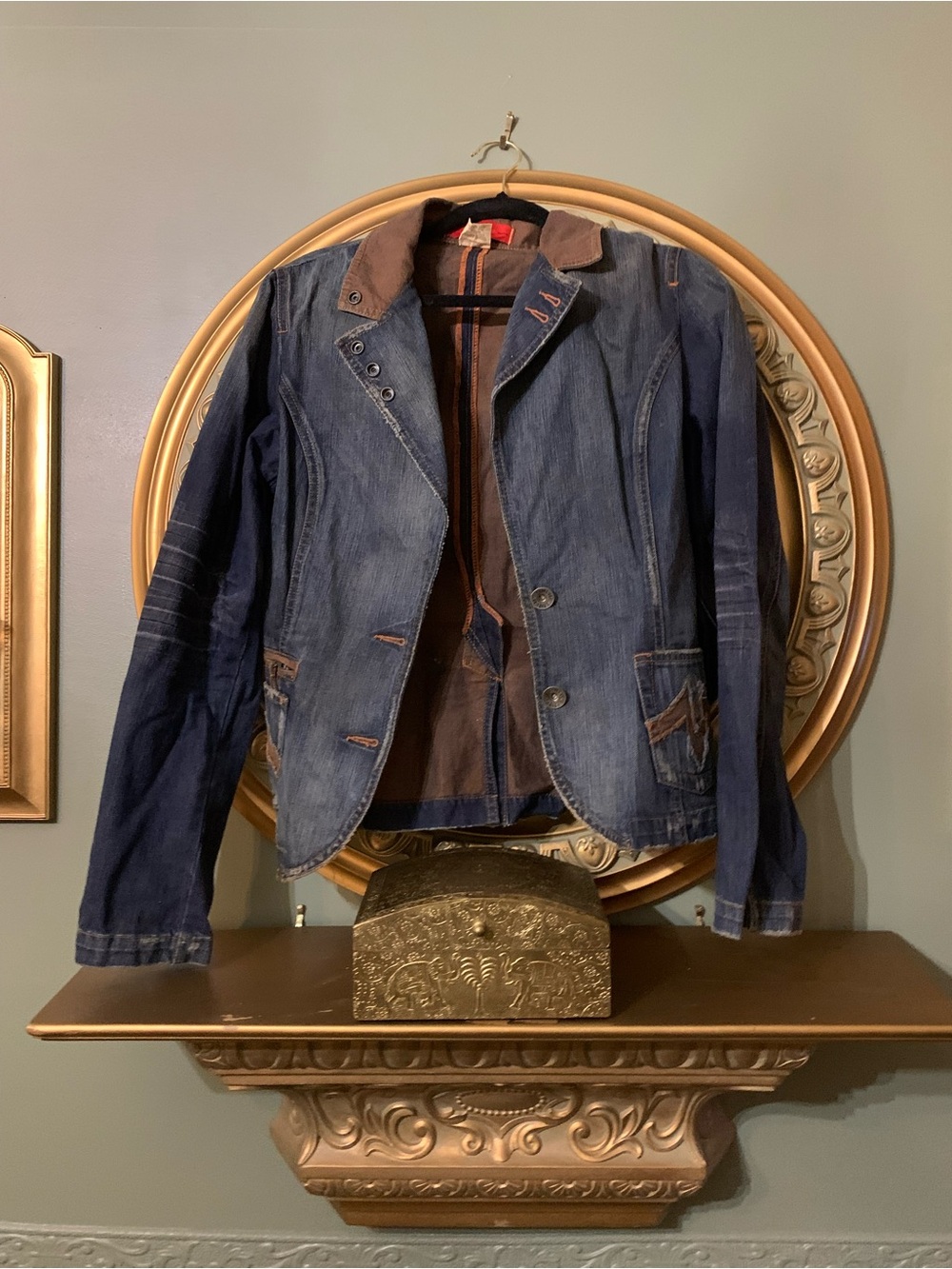 Vintage Women’s Blue Denim Casual Jacket